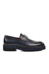 Navy Blue Genuine Leather Mens Loafer Shoes Premium 2871 M