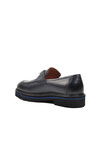 Navy Blue Genuine Leather Mens Loafer Shoes Premium 2871 M