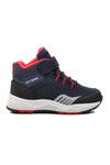 Navy Blue-Red Childrens Outdoor Boots 1391 P