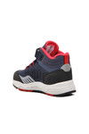 Navy Blue-Red Childrens Outdoor Boots 1391 P