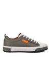 Gray-White Genuine Leather Mens Sneaker 152-15076 M