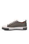 Gray-White Genuine Leather Mens Sneaker 152-15076 M