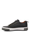 Black-White Genuine Leather Mens Sneaker 152-15076 M