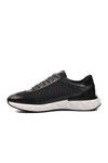 Black-White Genuine Leather Mens Sneaker 152-19498 M