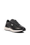 Black-White Genuine Leather Mens Sneaker 152-19498 M