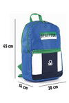 Blue-White Unisex Backpack 04275