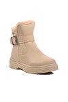 Beige Emerald Fur Inside Girls Boots 24064 F