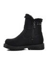 Black Non-Slip Sole Furry Girls Boots 24064 P