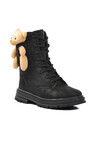 Black Polar Fleece Girls Boots Perla F