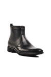 Black Genuine Leather Mens Boots 00705 M