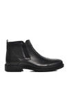 Black Genuine Leather Mens Boots 07086 M