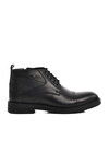 Black Genuine Leather Mens Boots 07089 M