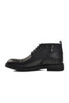 Black Genuine Leather Mens Boots 07089 M