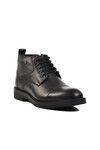 Black Genuine Leather Mens Boots 07089 M