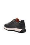 Black Genuine Leather Mens Casual Shoes 252574 M