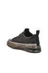 Black Genuine Leather Mens Sneakers 24K510-3 M