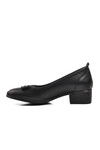 Black Genuine Leather Womens High Heel Shoes 2312514K Z