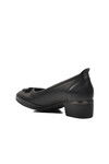Black Genuine Leather Womens High Heel Shoes 2312514K Z