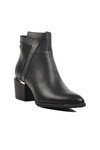 Black Genuine Leather Womens Boots 2128242K Z