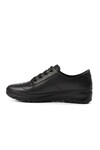 Black Genuine Leather Anatomic Womens Casual Shoes 7666 Z