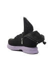 Black-Lilac Fur Inside Girls Boots Leonis P