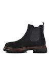 Black Nubuck Genuine Leather Mens Chelsea Boots Br-44001 M