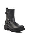 Black Zippered Womens Boots 23010 Z