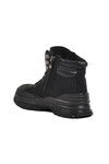 Black Fur Lined Zippered Womens Boots Puppis Z