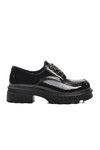 Black Patent Leather Womens Casual Shoes 7451 Z