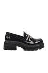 Black Patent Leather Womens Casual Shoes 7455 Z