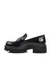 Black Patent Leather Womens Casual Shoes 7455 Z