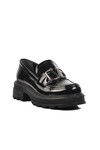 Black Patent Leather Womens Casual Shoes 7455 Z