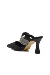 Black Satin Womens Evening Shoes 2730 Z