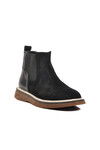 Black Suede Genuine Leather Mens Chelsea Boots 684016 M