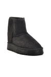 Black Suede Fur Lined Womens Boots 696067 Z