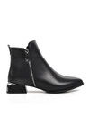 Black Zippered Womens Boots 248036 Z