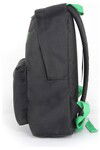 Black-Green Unisex School Bag 03805