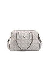 حقيبة كتف نسائية باللونين الأبيض والرمادي US24203