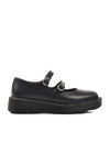 Black Polyurethane Womens Casual Shoes 702163 Z