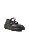 Black Polyurethane Womens Casual Shoes 702163 Z