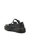 Black Polyurethane Womens Casual Shoes 702163 Z