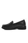 Black Genuine Leather Womens Casual Shoes 23073005K Z