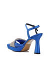 Blue Satin Womens Evening Shoes 23101356 Z