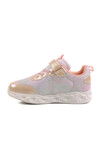 Beige Velcro Lighted Girls Sneakers Yuki F