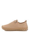 Beige Genuine Leather Anatomic Womens Casual Shoes 9050 Z