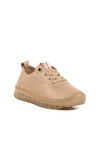 Beige Genuine Leather Anatomic Womens Casual Shoes 9050 Z