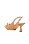 Beige Thin Heeled Womens Evening Shoes PC-54739 Z