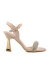 Beige Stoned Womens Evening Shoes 248216 Z
