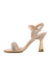 Beige Stoned Womens Evening Shoes 248216 Z