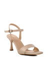 Beige Womens Heeled Sandals 448189 Z